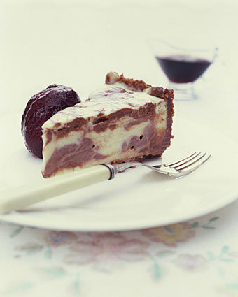 Baked Chocolate and Amaretto Cheesecake