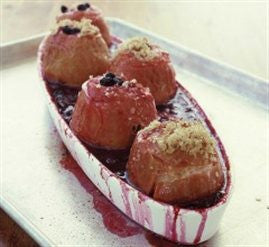 Baked Apples with Blackcurrants
