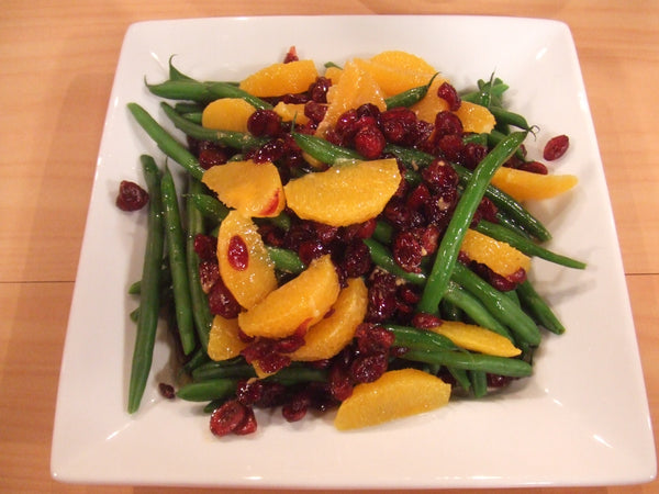 Bean Salad with Orange, Craisins and Raspberry Vinaigrette