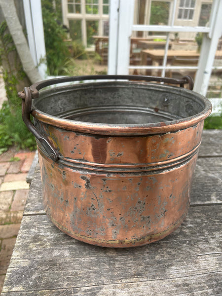 Vintage Copper Fireplace Ash Bucket