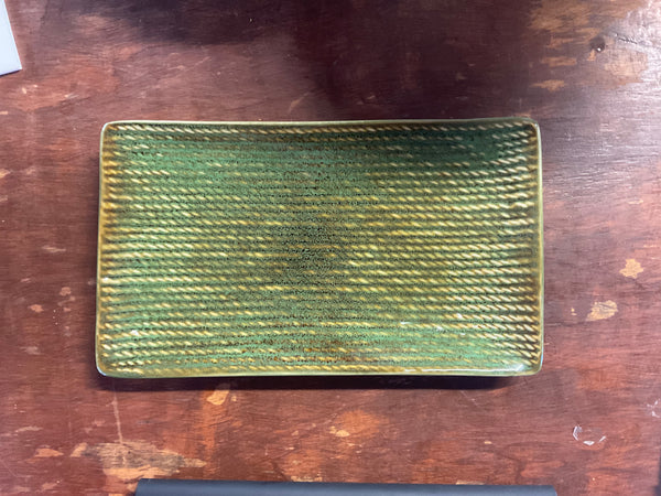 Preloved Green Rectangle Platter