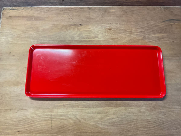 Preloved Red Melamine Platter 38.5 x 15cm