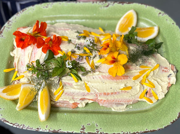 RECIPE: Roast Salmon with Herbs and Horseradish Cream