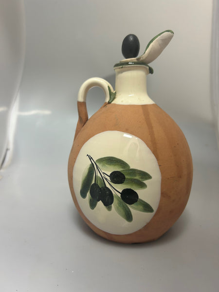 Vintage Ceramic Olive Oil Plant