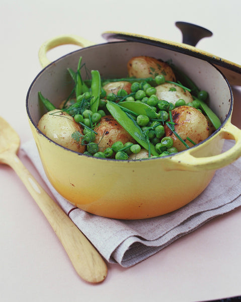 Herbed Potatoes and Pea Salad