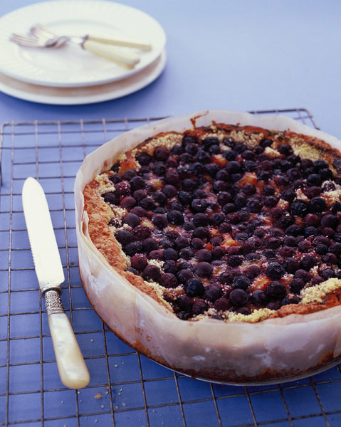 Passionfruit Honey, Lime and Blueberry Cake