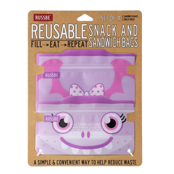 Russbe Reusable 4pc Snack & Sandwich Bag
