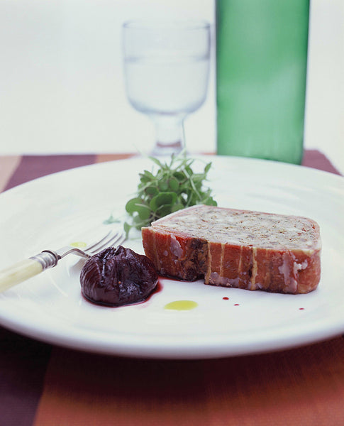 Pork and Chicken Terrine with Dried Figs in Red Wine
