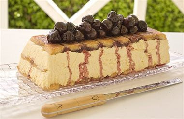 Amaretto Torte with Sweet Cherry Compote
