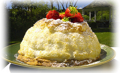 ANGEL CAKE WITH STRAWBERRIES