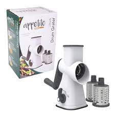 Drum Grater with Suction Base & 3 Blades