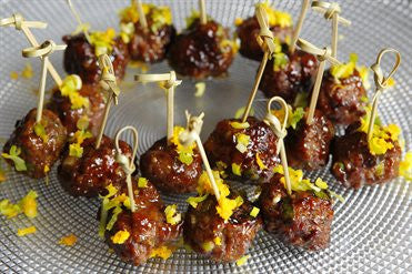 Farm Raised Venison and Ginger Meatballs with Citrus Glaze