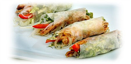RICE PAPER ROLLS WITH CHICKEN