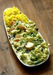 Vegetable Curry with Saffron Rice