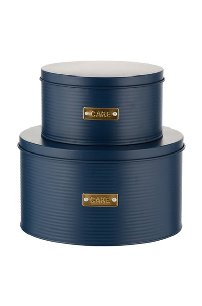 Typhoon Navy Cake Tin - Set of 2